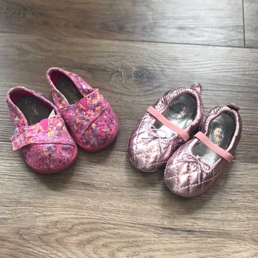 Toms and Stuart Weitzman baby girl shoes